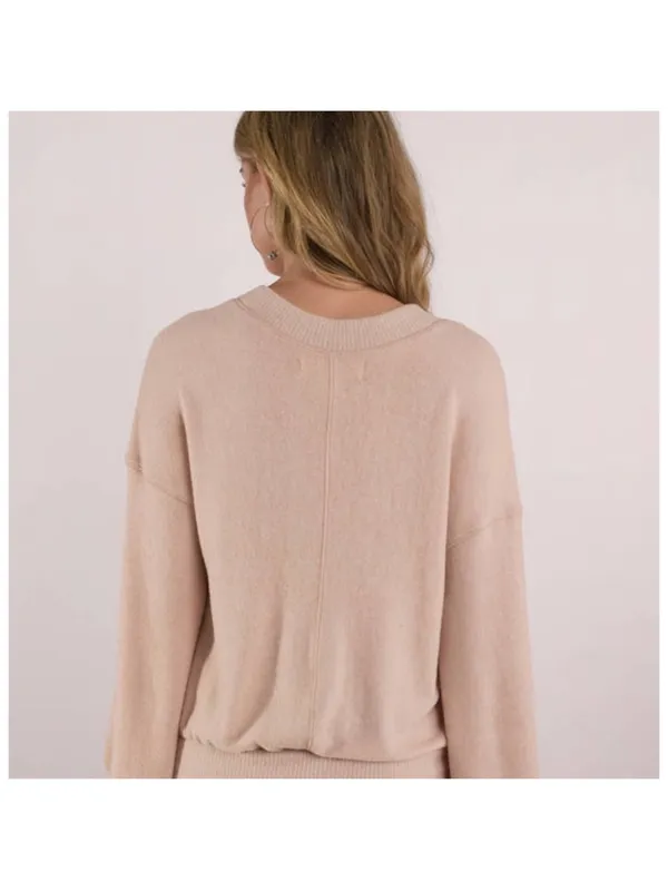 Free‎ People Beach TGIF Almond Sweatshirt Size Medium - Image 3
