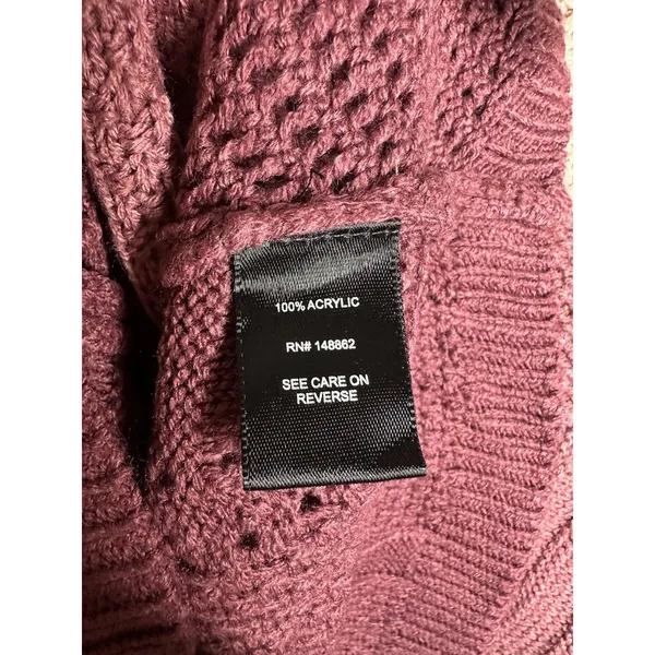 Torrid Sweater Womens 2X Pink Ombre V Neck Open Knit 3/4 Sleeve Cable Tunic - Image 4