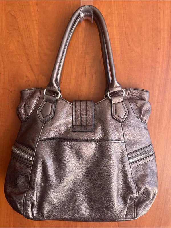 Etienne Aigner Metallic Bronze Leather Shoulder Bag with Tag - Image 5