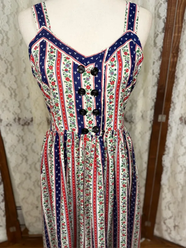 Super Cute Vintage Bombay Paisley Sundress - Image 4