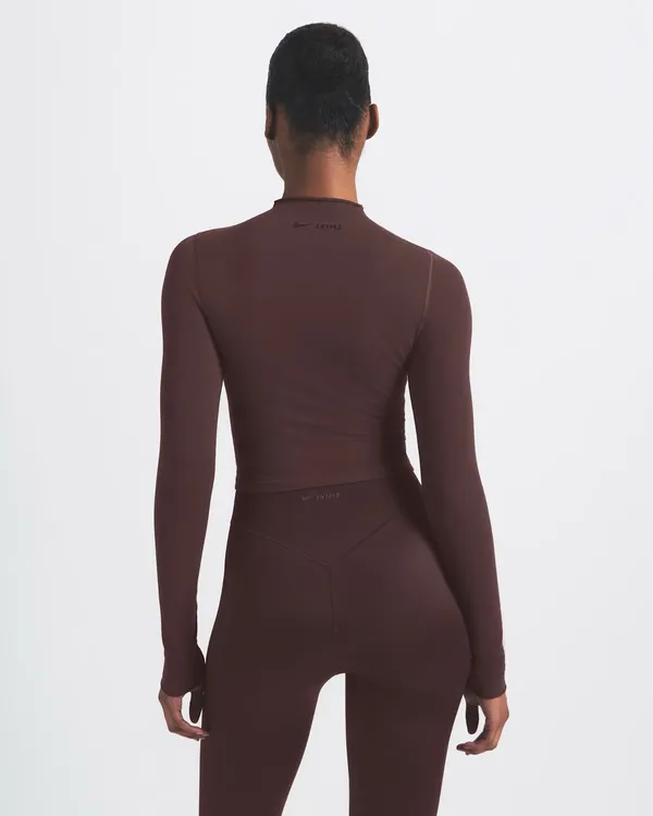 Skims x Nike vintage seamless mock neck crop top - Image 2