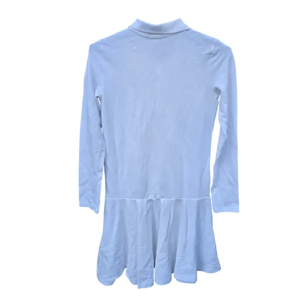 Polo Ralph Lauren NWT‎ Girls White Long Sleeve Drop Waist Polo Dress L 12-14 - Image 2