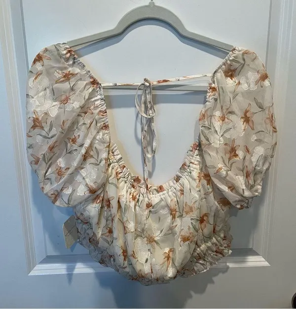 NEW Altar’d State Floral Puff Sleeve Top Plus Size XXL NWT - Image 9