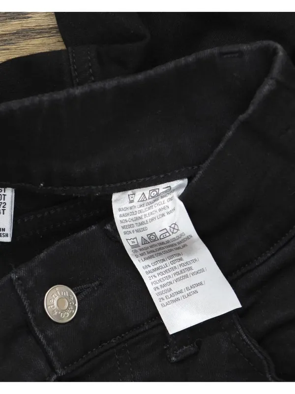 Denim & Co. Cozy Touch Relaxed Straight Jeans A671600 Black 6 Tall - Image 4