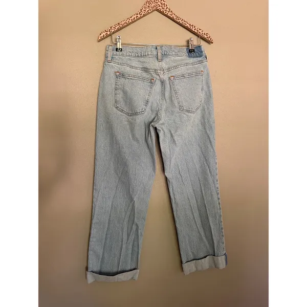 ABERCROMBIE & FITCH The Baggy Low Rise Cuffed Jeans Size 27 / 4 Short - Image 4
