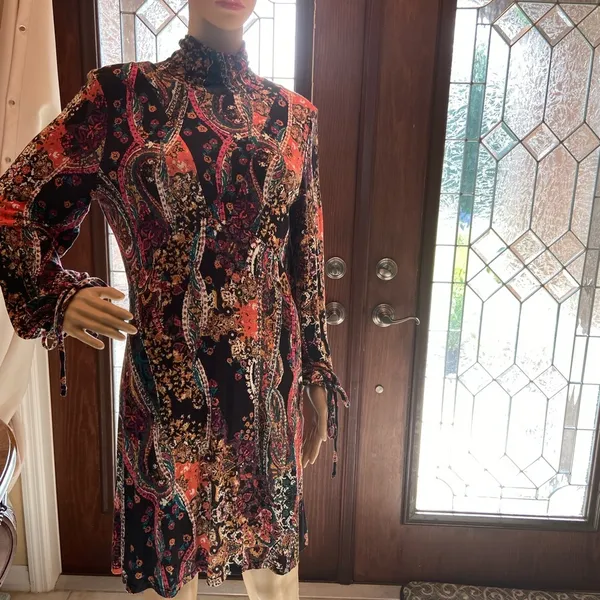Free People multicolor All Doll Up paisley Mini Dress size Medium - Image 10