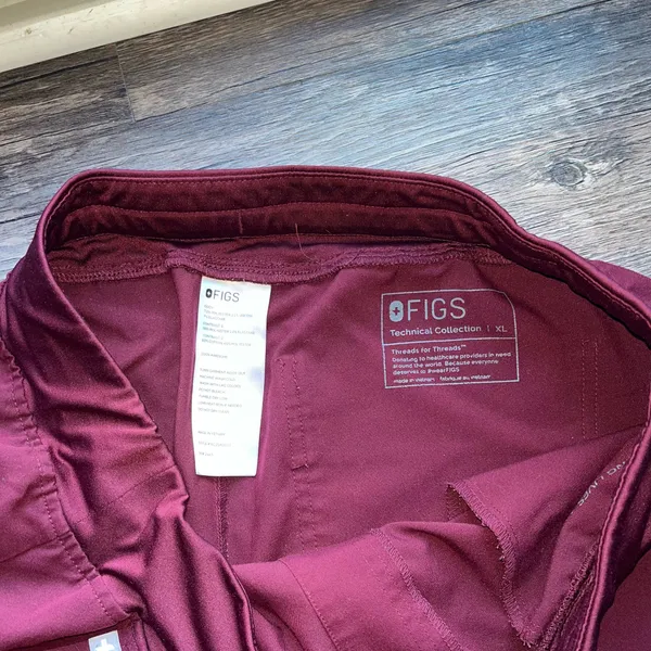 FIGS Burgundy Scrub Pants - Image 3