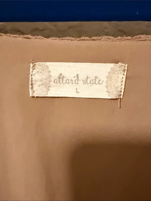 Altar'd State Mauve-Taupe Crochet Square-Neck Peasant Top - Image 3