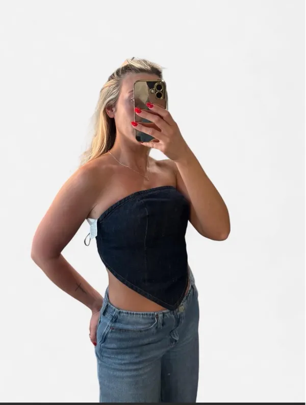 Denim Abercrombie top - Image 6