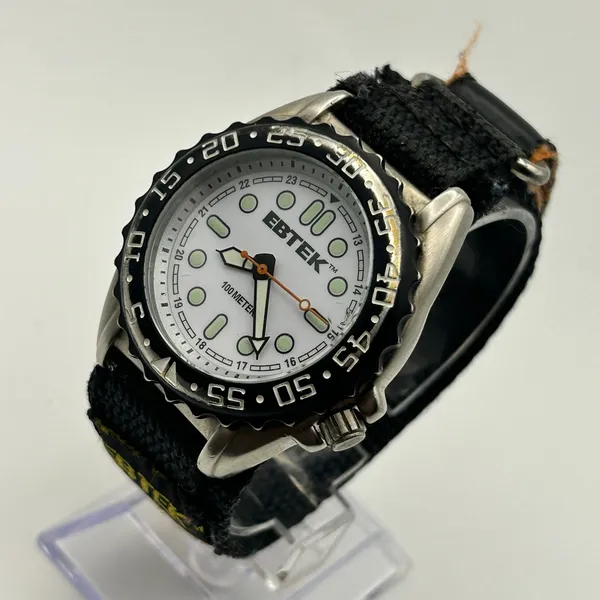 Vintage Eddie Bauer EBTEK Dive-style Quartz Watch Working New Battery - Image 2