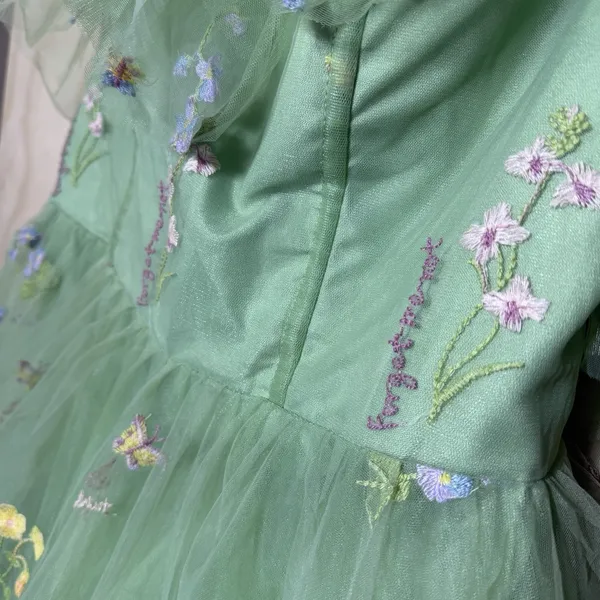 Zapaka dress lavender tulle Prom dress floral embroidery corset bodice Size‎ 16W - Image 3