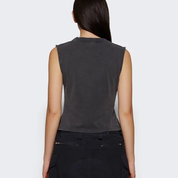 Alexander Wang V-Neck Tank Top in Faded Black Size XS - Image 12