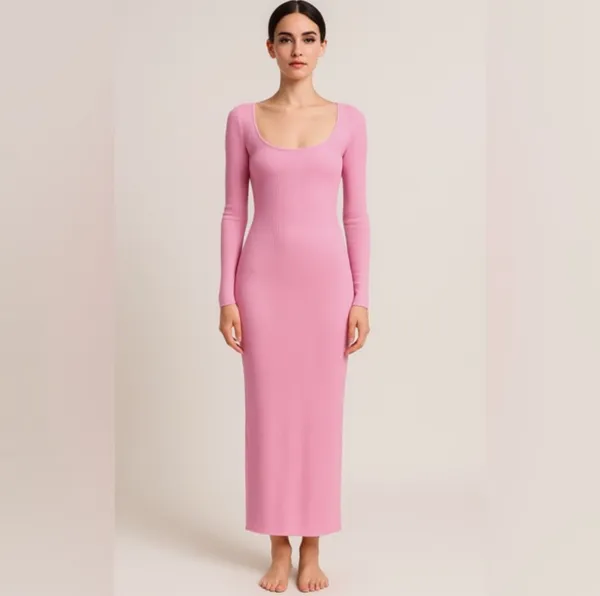 SKIMS Petite Soft Lounge Long Sleeve Maxi Dress - Image 7