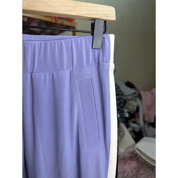Norma Kamali x REVOLVE Side Stripe Joggers Pants Size XS‎ Violet Purple - Image 13