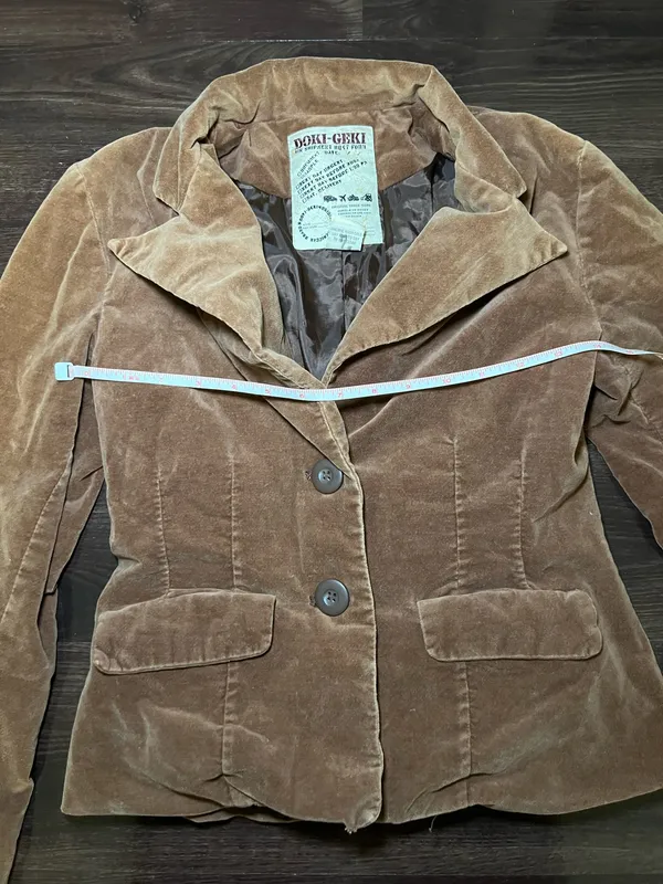 Vintage Doki Geki Velvet Brown Jacket Size Small - Image 5