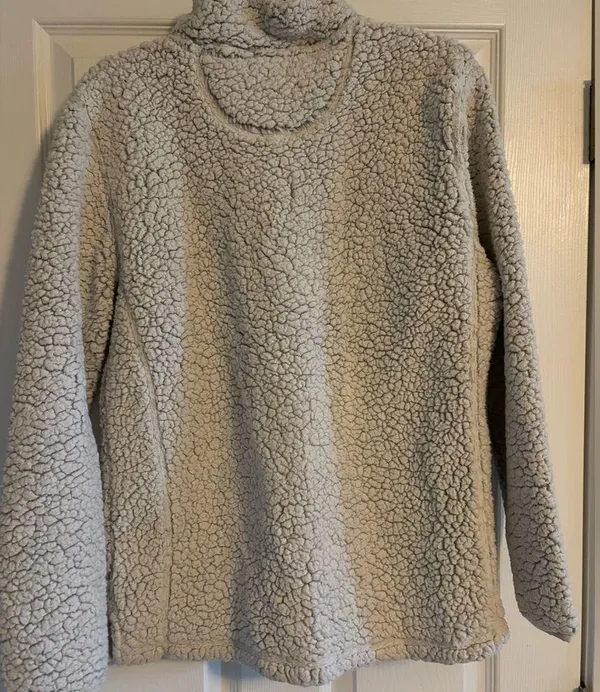 Clemson Sherpa Sweatshirt Gray Size M - Image 2