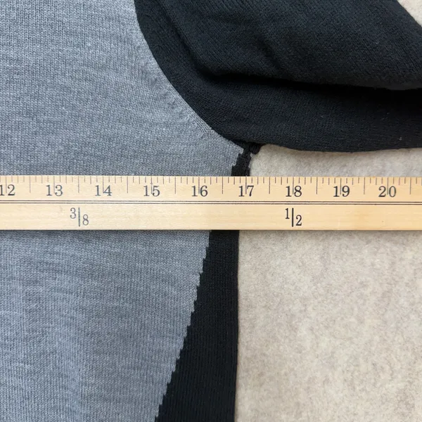 Colorblock Sweater Womens S French Connection Gray Black White Minimalist Mod - Image 6