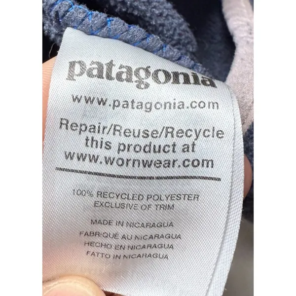 Patagonia Synchilla Snap-T Fleece Pullover Women Sz S Blue‎ Colorblock Two Tone - Image 6