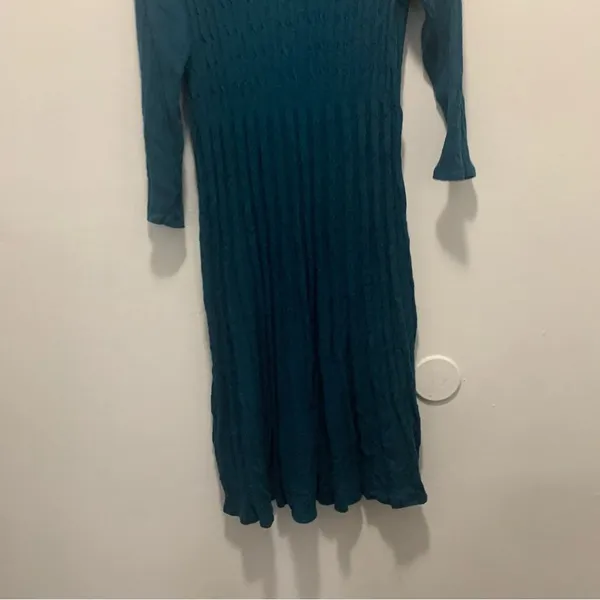 Dressbarn Blue Ribbed Sweaterdress Women's 1X - Image 11