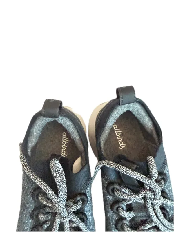 Allbirds Wool Strider Grey Black Heather Knit Wool Sneakers Low Size 6.5 Women's - Image 3