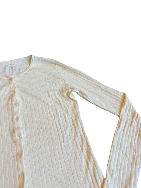 Brandy Melville Buttery Yellow Button-Down Cardigan Sweater Top Shirt One SIze - Image 6