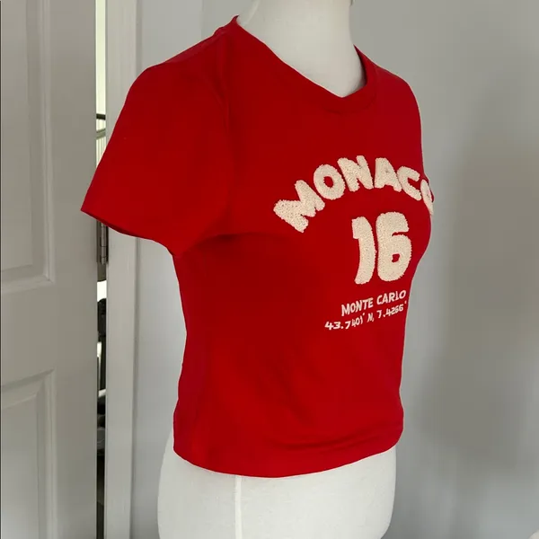😍😩 Red Monaco Graphic Cropped Baby Tre - Image 4