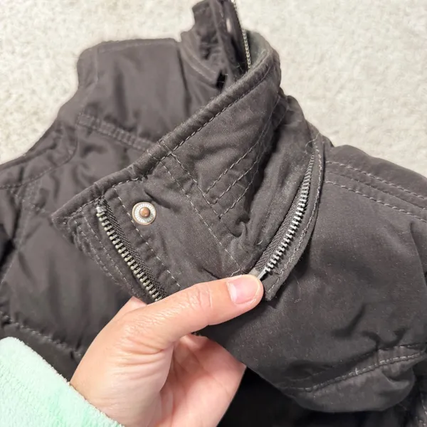 Abercrombie & Fitch Women’s Y2K Vintage Puffer Quilted Vest Full Zip in Brown S - Image 13