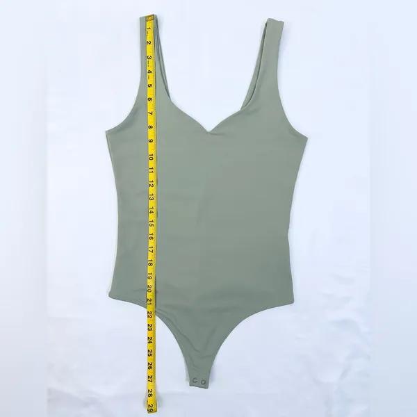 Abercrombie & Fitch Soft Matte Seamless Sweetheart Bodysuit - Mint Green - S - Image 11