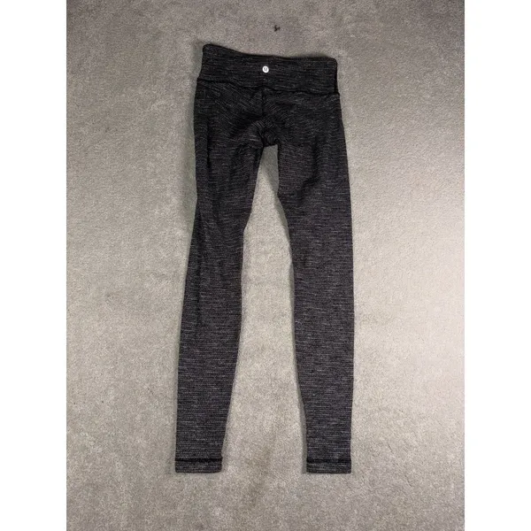 lululemon wonder under leggings low rise black white 6 Full Length - Image 4