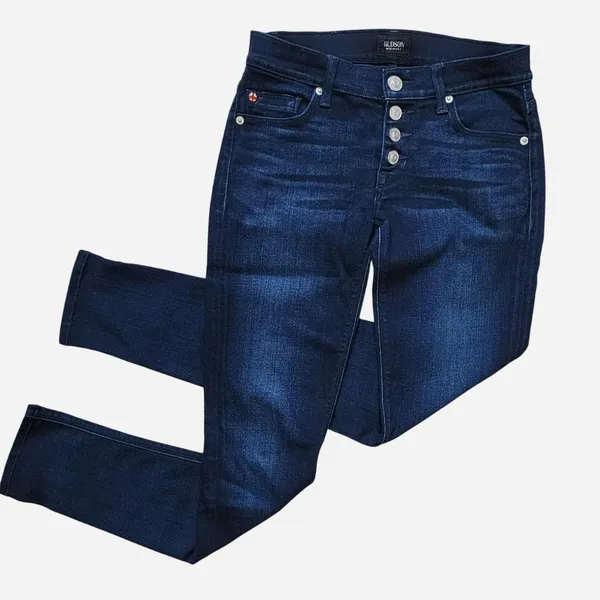 Hudson button-fly dark blue skinny jeans size 25 - Image 5