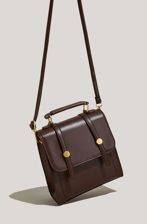 Cute backpack & crossbody Bag Brown - Image 3
