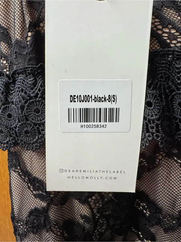 Dear Emilia Hello Molly Mystique Sleeveless Lace Maxi Dress Black Small NEW $155 - Image 11
