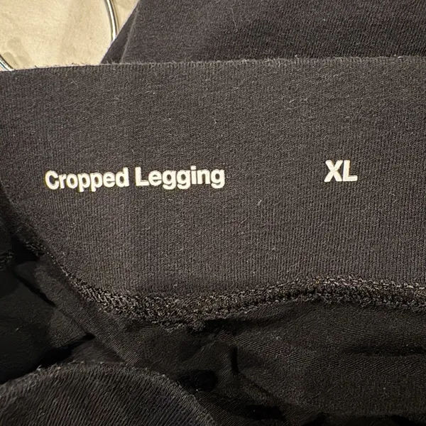 Soma Sonoma Black Cropped Leggings Mid Rise Size XL Womens Pull on Cotton Blend - Image 4