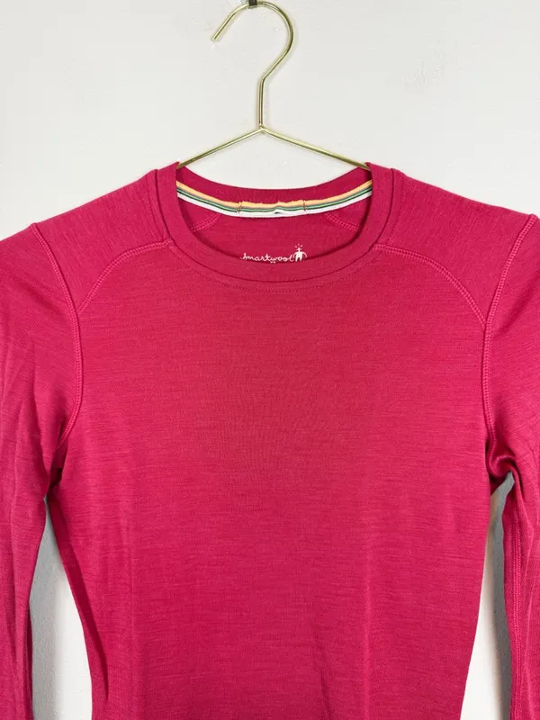 Smartwool Classic Thermal Merino Wool 250 Baselayer Long Sleeve Top Pink Size XS - Image 3