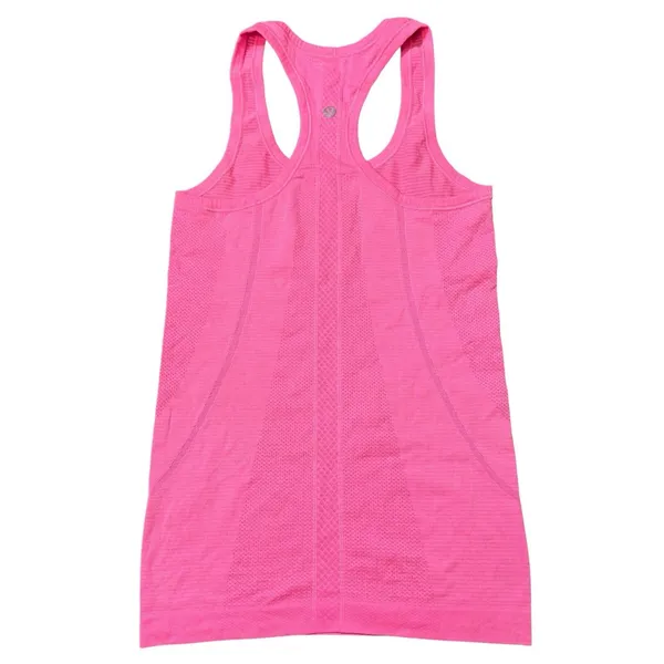 Lululemon Swiftly Tech Racerback Tank Top Size 2 Heathered Neon Pink Gym Workout - Image 2