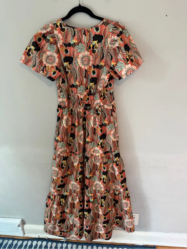 Anthropologie The Somerset Maxi Dress Pink Rose Floral XS NEW - Image 3