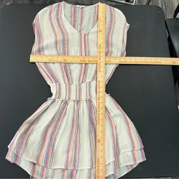 Rails Lucca Havana Stripe linen mini Dress size XS - Image 7