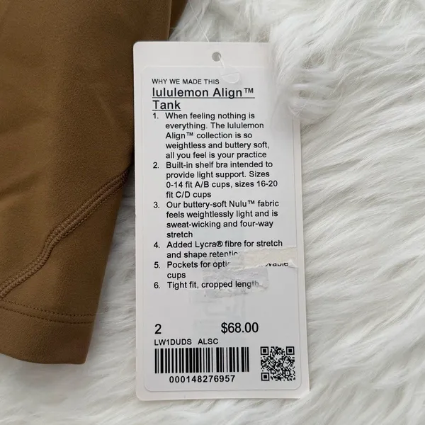 Lululemon Align Tank Top Allspice Size 2 W1DUDS - Image 9