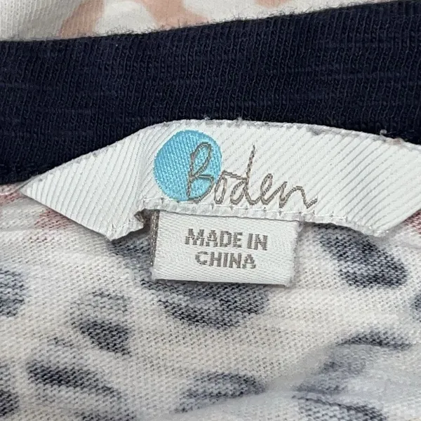 Boden Georgia T-Shirt Dress Jersey Leopard Rainbow Striped Multi Women Size 14R‎ - Image 8
