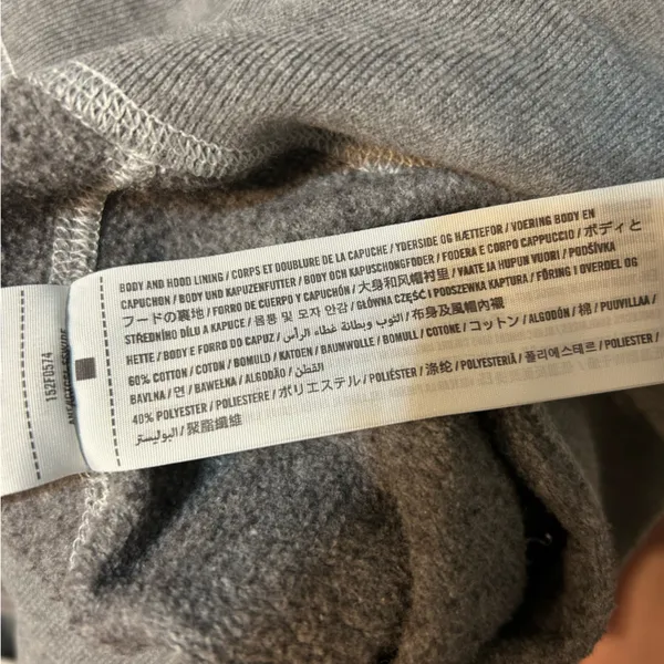 Abercrombie & Fitch Y2K Spellout Soft A&F Fleece Zip Up Hoodie Grey Medium - Image 6