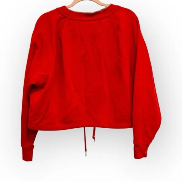 Champion Women’s Campus Fleece Cropped Crew Sweatshirt | Red | Size Large - Image 2