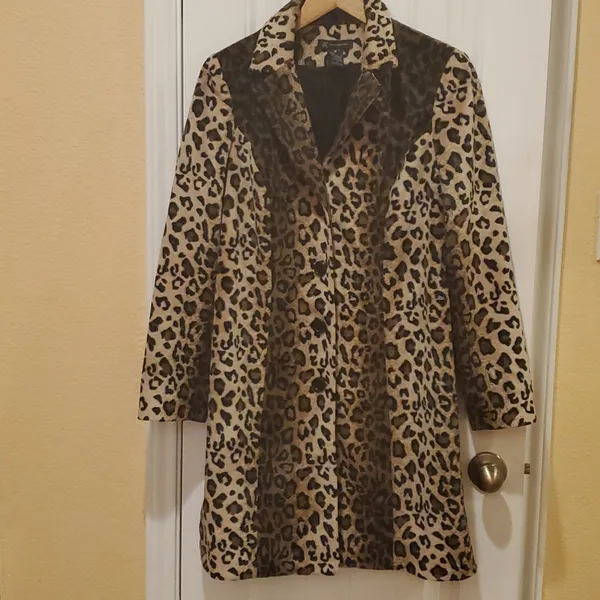 INC International Concepts Animsl Print coat Size M - Image 3