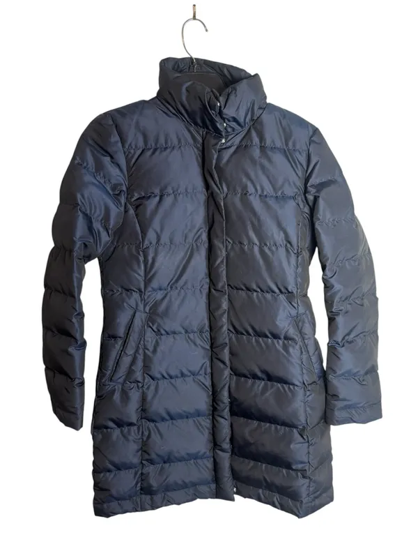 Brooks Brothers Navy Quilted Long Down Puffer Coat 2 - Image 2