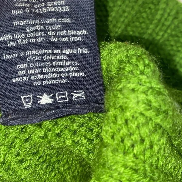 Faded Glory green knit turtleneck sweater size medium - Image 6
