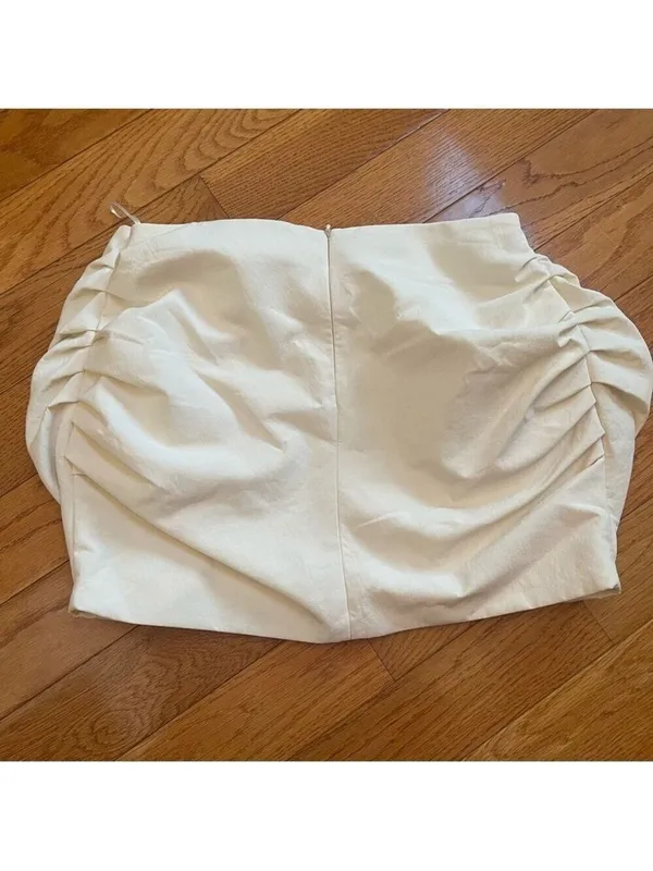 Zara Skirt Voluminous 3D Bow Mini Cream Sz M BarbieCore, Balletcore, Soft Glam - Image 9