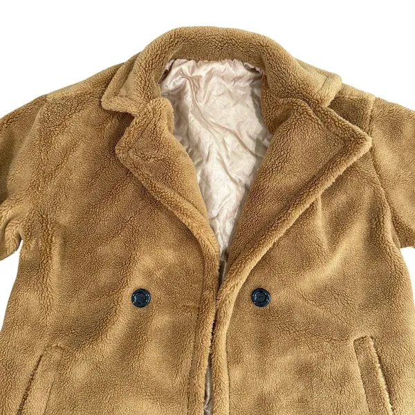 Women's Teddy Mid Length Coat in Brown, Size XL​​ - Image 3