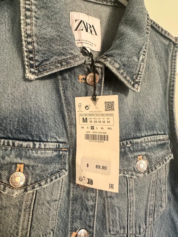 Zara Denim Romper - Image 9