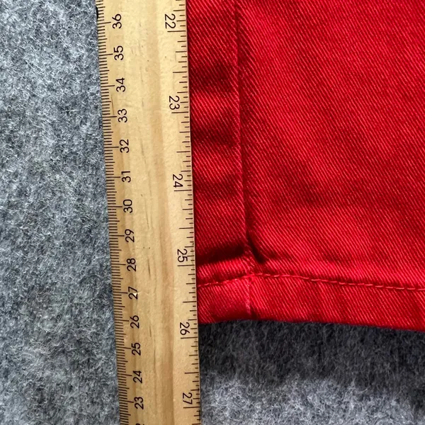 Baccini Red Jeans Bootcut Embellished Pockets Size 6P‎ Petite Y2K Denim - Image 3