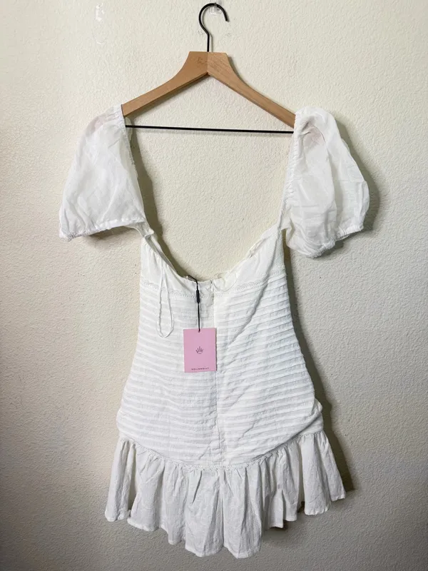 NWT Hello Molly St. Cloud Dress Puff‎ Sleeve Womens Size 8 - Image 6