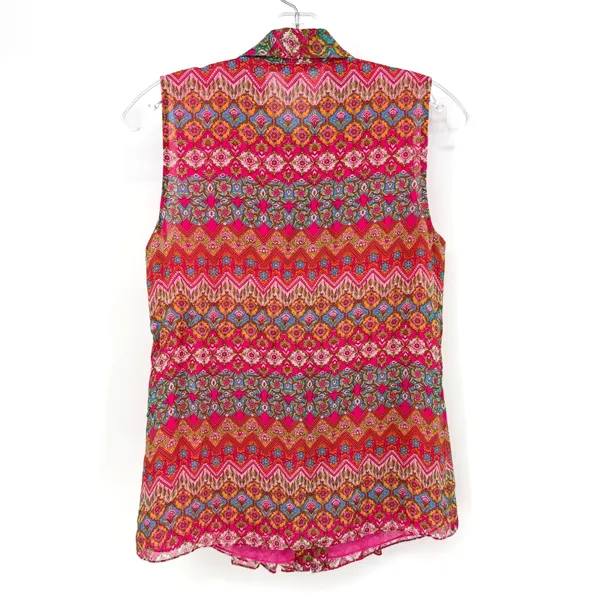 Diane Von Furstenberg Blakely Coromandel Silk‎ Blouse Womens 4 Multi Boho Luxe - Image 7